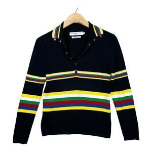 Vintage Y2K, 2000 Tommy Hilfiger candy striped pullover sweater women’s size XL
